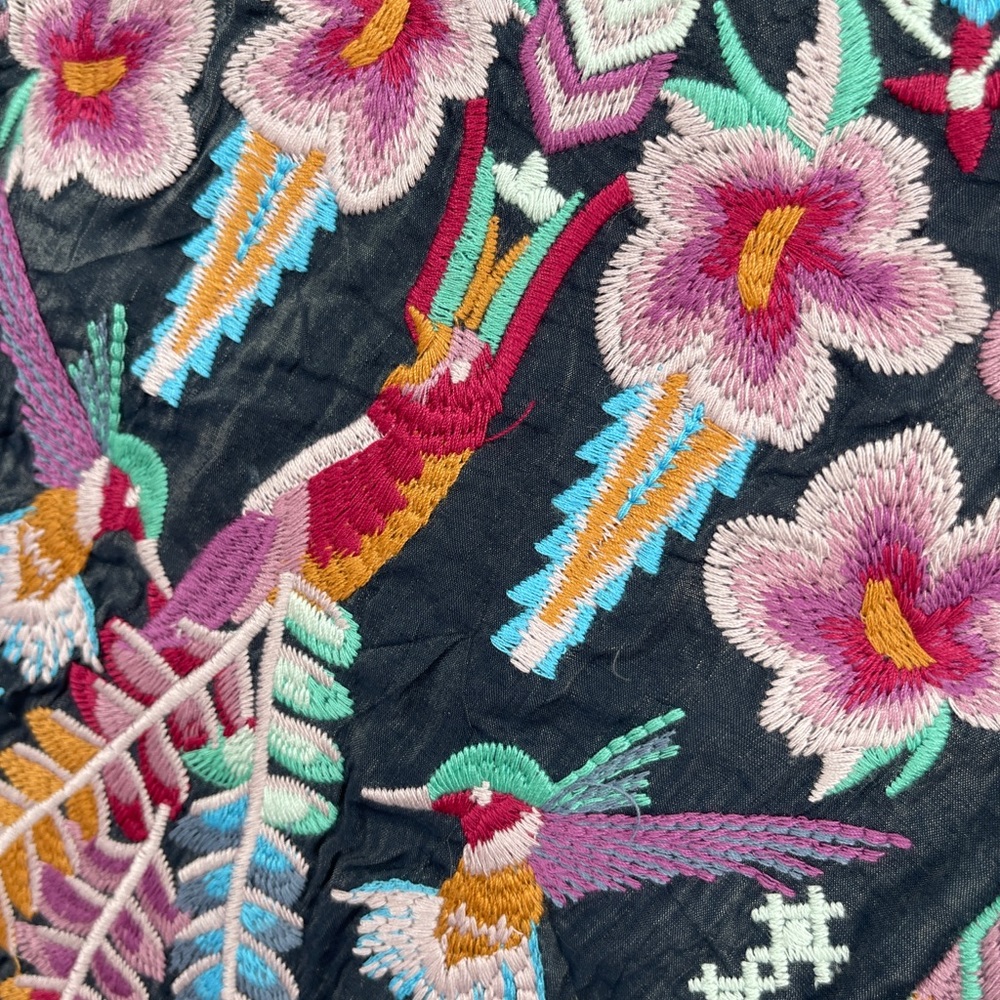 Paris Hues embroidered tunic large bamboo/cotton